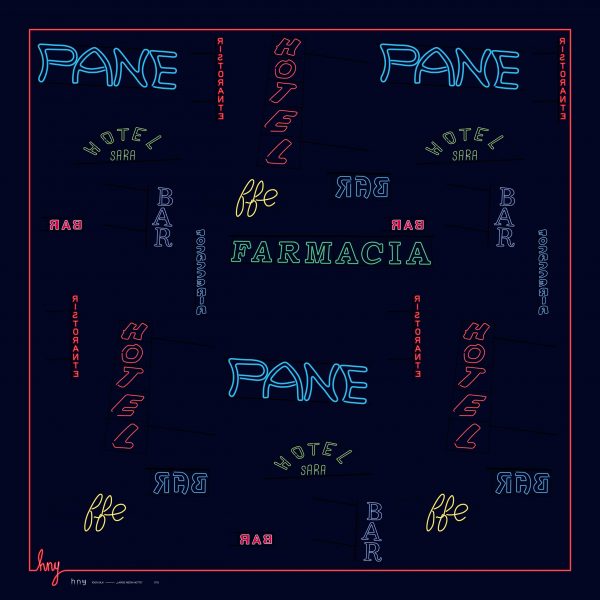 Square 90x90, Large Neon Notte
