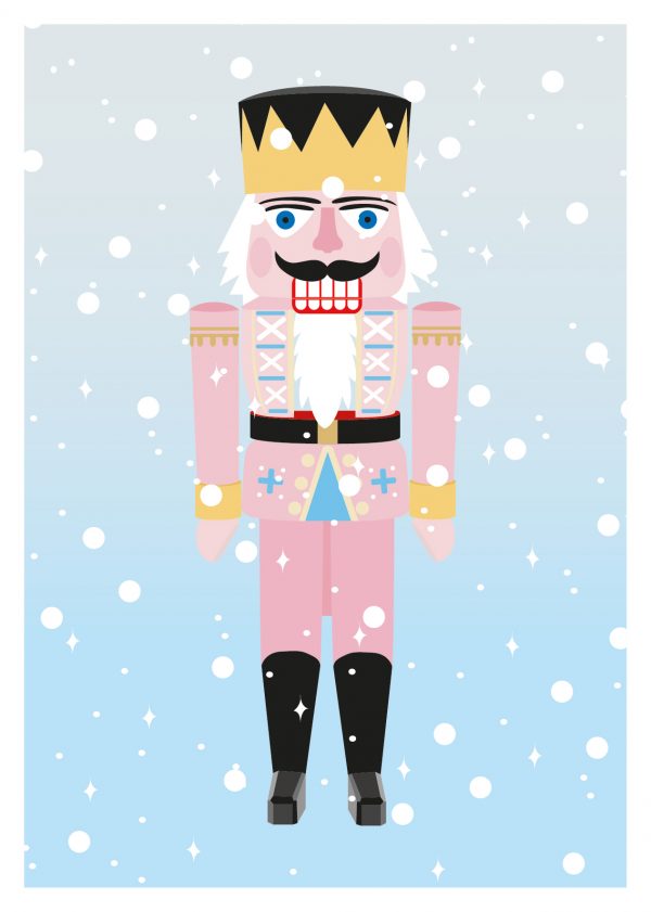 Postcard - Snowy Nutcracker