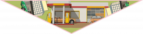 Triangle, At The Pink Gas Station