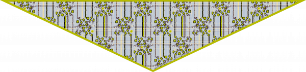 Triangle, Blue & Green Floral Check