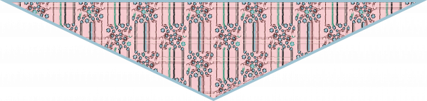 Triangle, Pink & Blue Floral Check