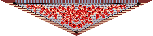 PRE-ORDER Triangle, Red Daisies